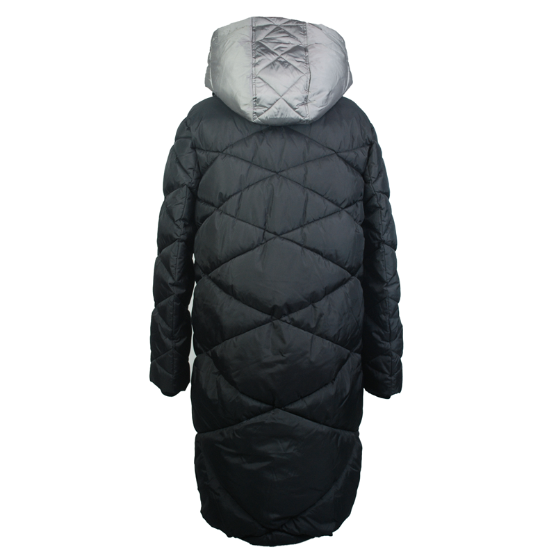 Unisex windproof heavy cold weather down jackets with hood long coats for winter